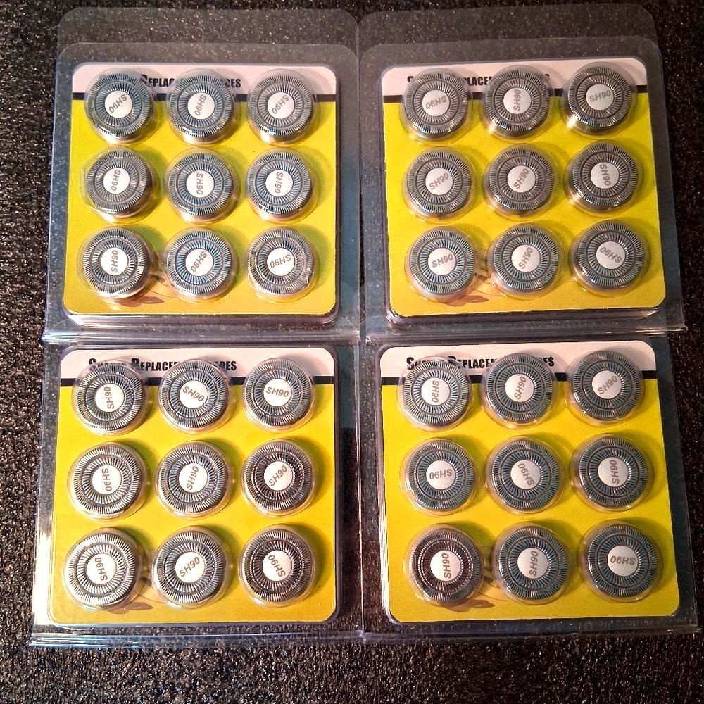 36 Count SH90 Replacement Heads Compatible with Philips Norelco Series 9000